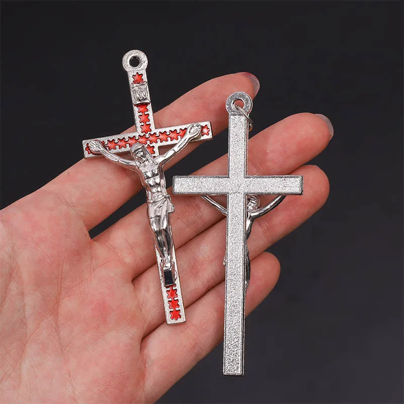 Brand New Large Religious Jesus Cross Jewelry Craft Pendant, Handmade Pendant Cross Charm Pendant Jewelry Gift 55*77mm