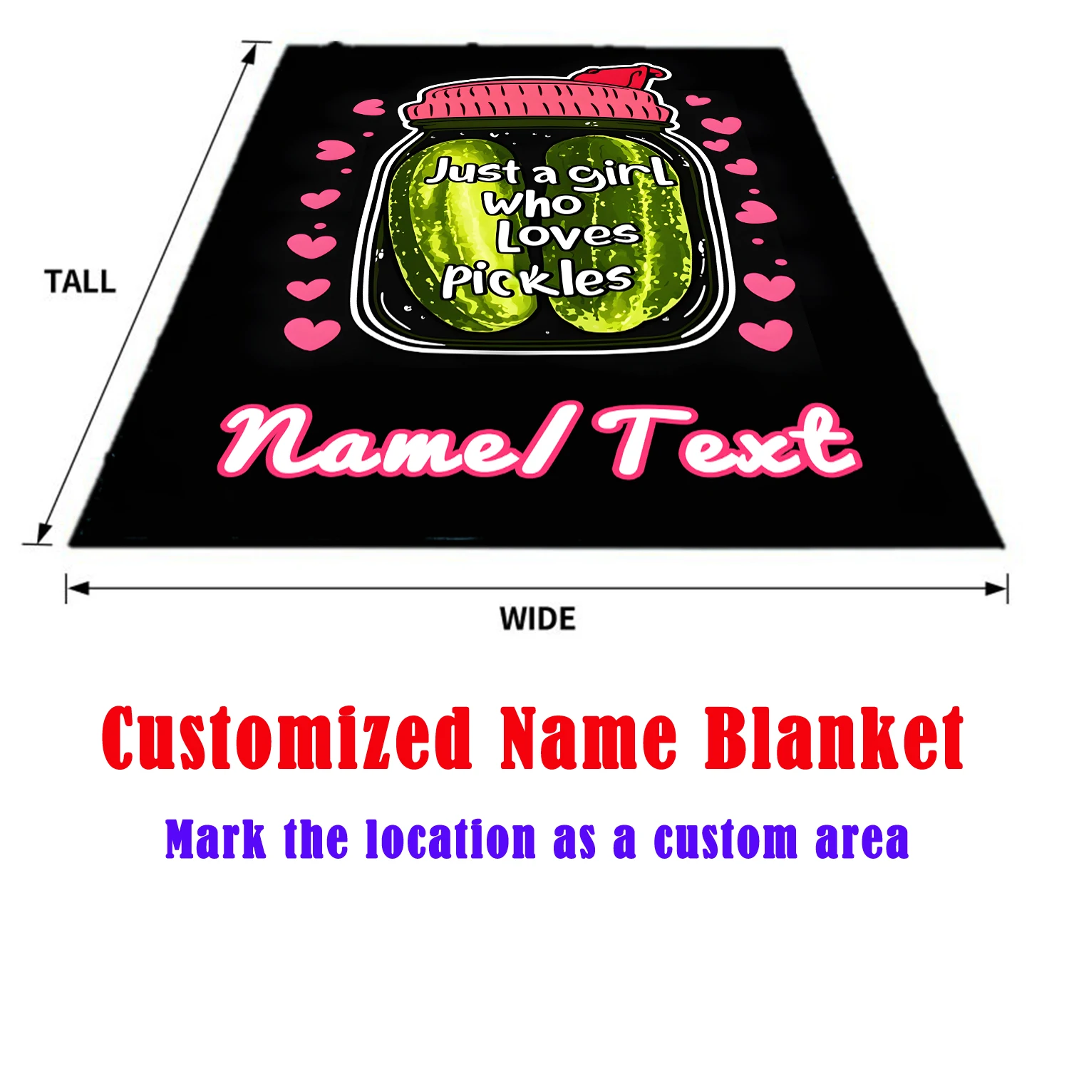 Personalized kimchi enthusiast blanket with soft and warm flannel parabolic shape, customized name, lightweight home item