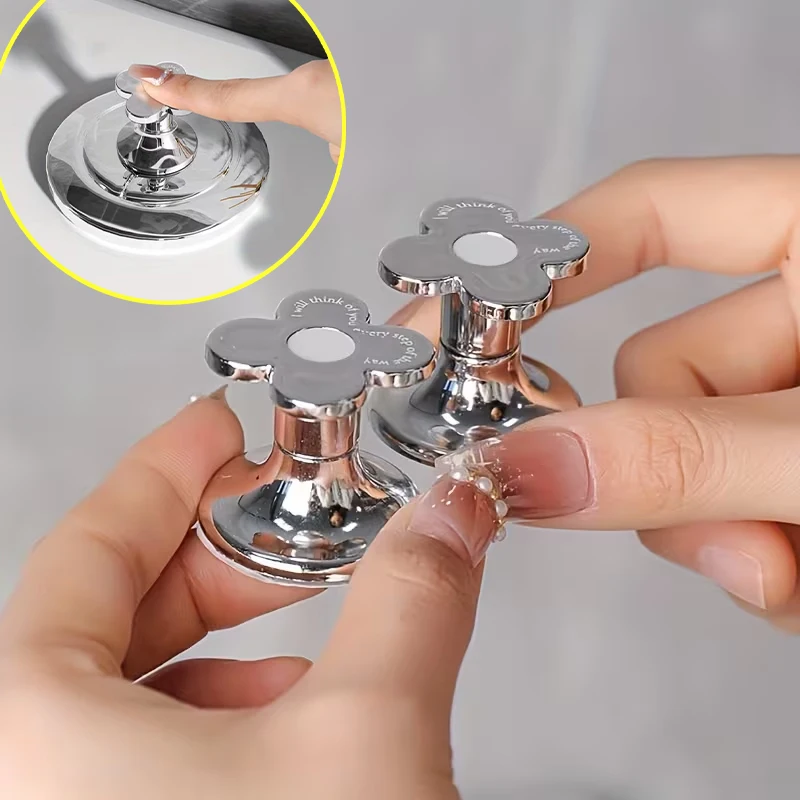 Toilet Flush Button 2pcs Suction Cup Type Clothes Hooks Wall-mounted Toilet Seat Cover Handle for Water Tank Button Press Tool