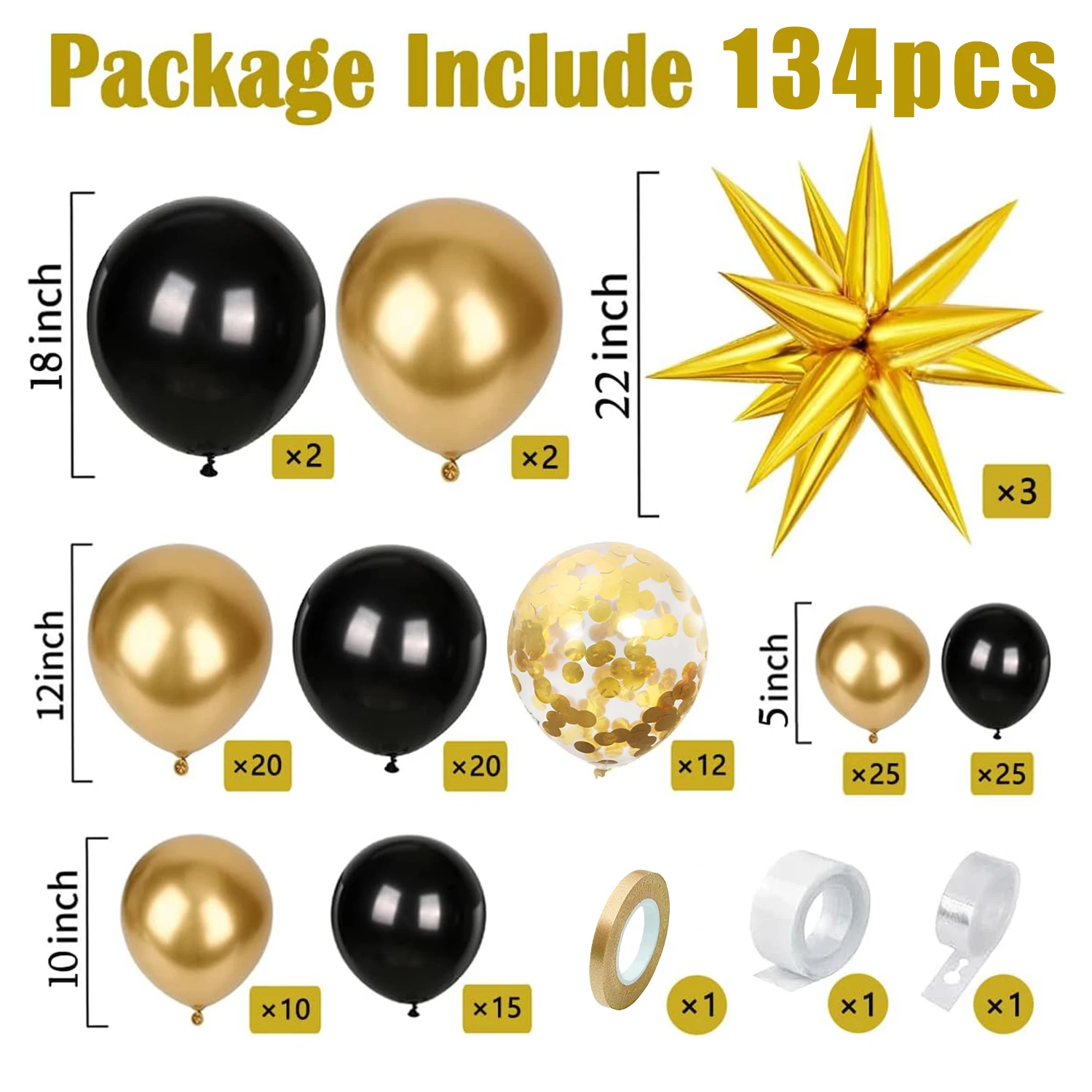 Set di 134 Palloncini Neri e O - Balloon Arch Kit recensione e prezzo
