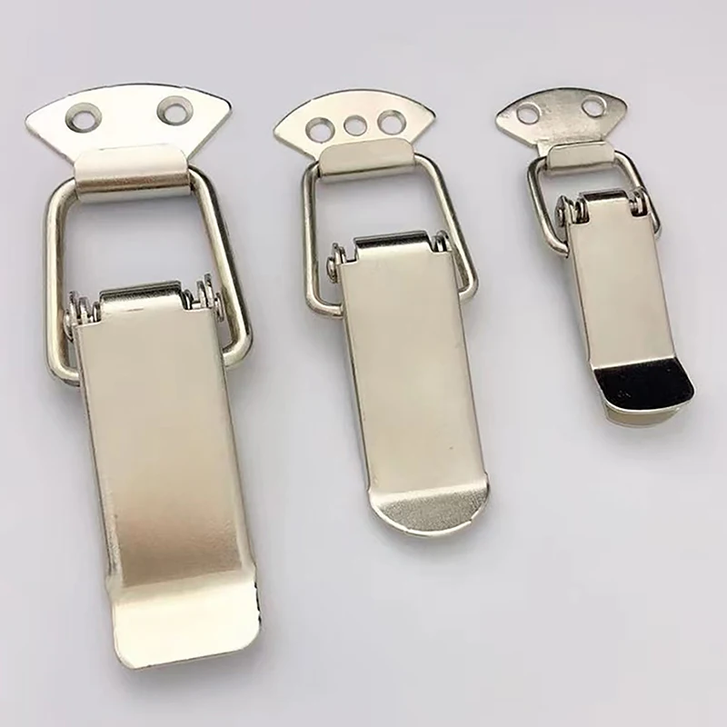 Loaded Draw Toggle Clamp Hasps Latch Catch Duck-mouth Buckle Hook Wooden Box Hasps Clamp Metal Spring Catch Clasp