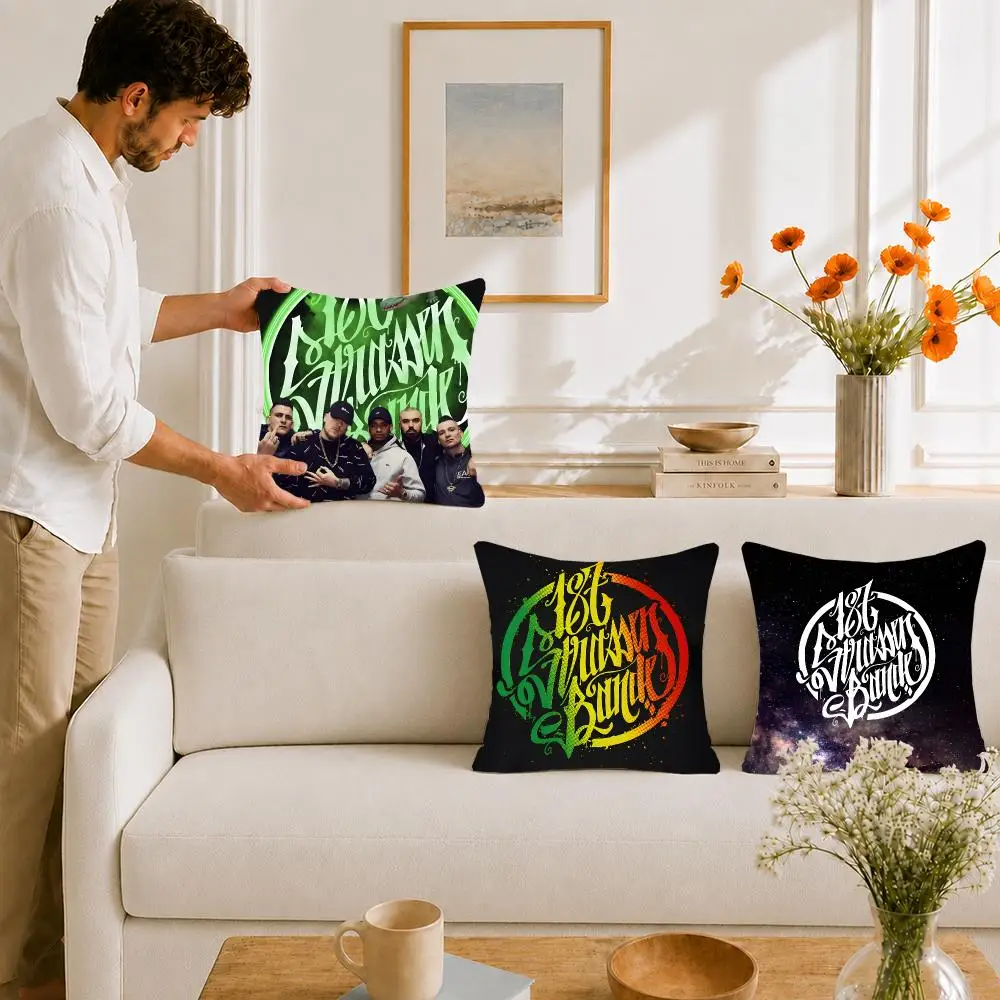 Rap Group S-187 Strassenbande Cushion Cover Portable floor cushion for travel Yoga Minimalist text 2way tricot