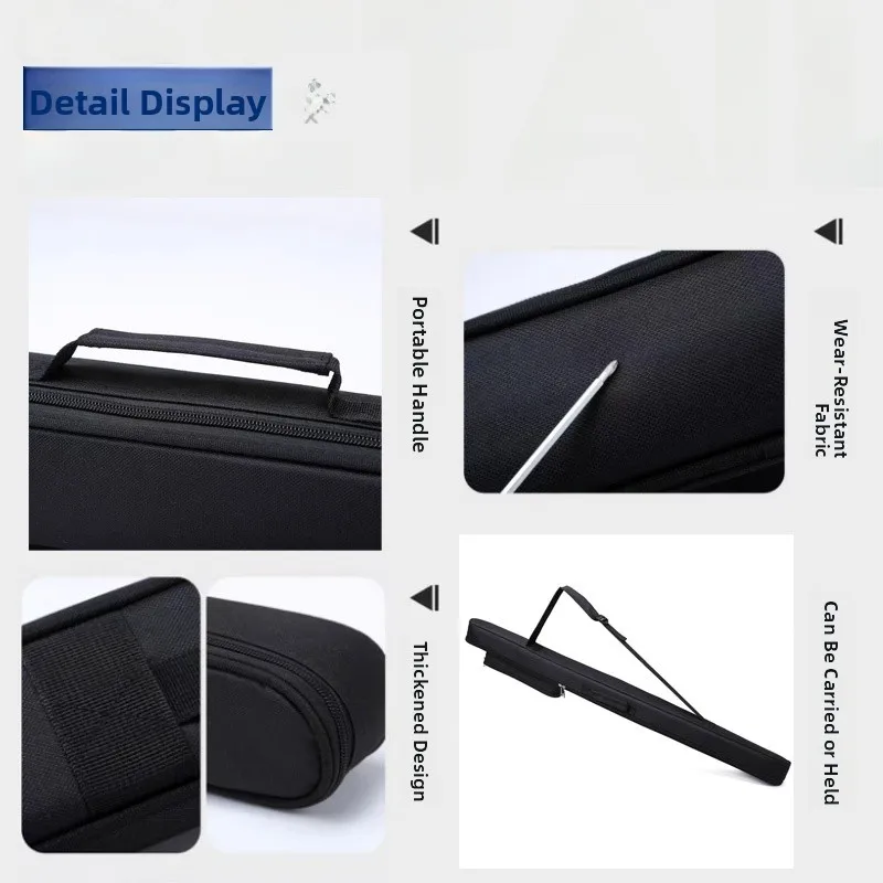 

High Quali Ox Cloth Billiard Cue Sti Bag with 4 Holes for 9 Ball Big Head Cue Sti Storage Bag Sports Fitn Fans