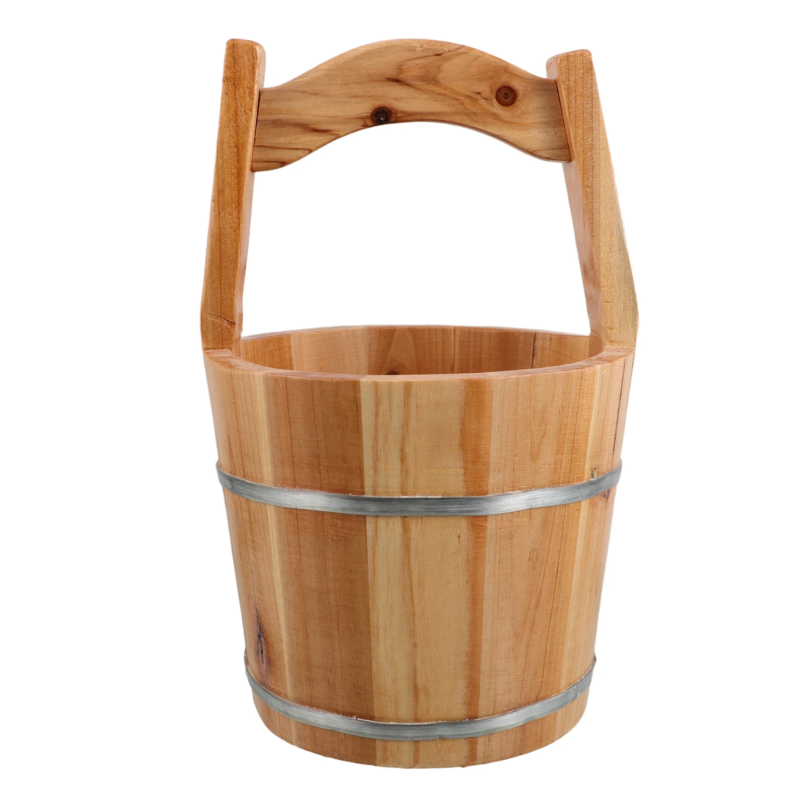 

Wooden Water Bucket Foot Soaking Tub Shower Basin Bath Accessories Old Fashioned Portable Sauna Spa Handmade Barrel Decorative