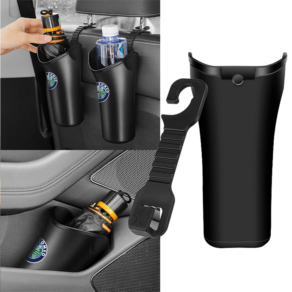 1PC Abs Car interior Rear Seat Hanging Hook Umbrella Holder Seat Back storage bucket For Alfa Romeo Sportiva GT Auto Accessories