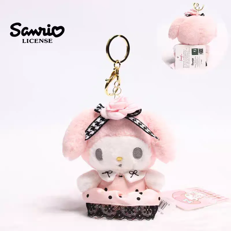 

4inch Genuine Sanrio Hello Kitty Anime Stuffed Plush Toy Peluche Keyring Keychain Kawaii Birthday Party Christmas Gift Doll Girl