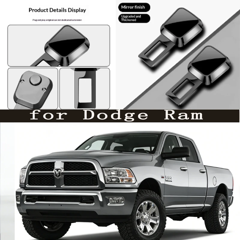 

for Dodge Ram Car Seat Belt Clip Extender Safety Seatbelt Lock Buckle Plug Thick Insert Socket Extender Safety Buckle
