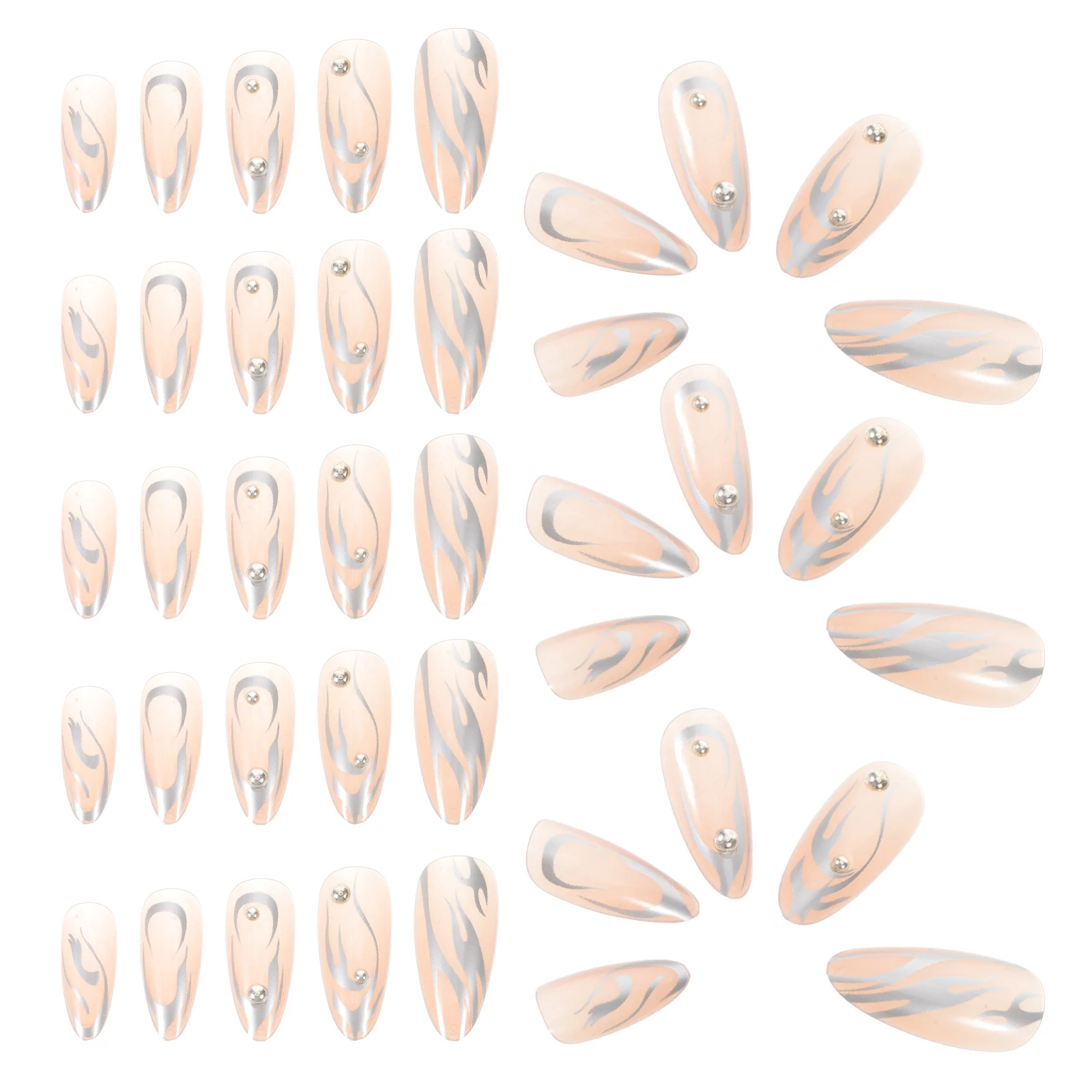 24-pcs-estilo-europeu-imprensa-em-unhas-prata-fogo-padrao-rebite-decoracao-artificial-caixao-unhas-cobertura-completa-reutilizavel-unhas-falsas