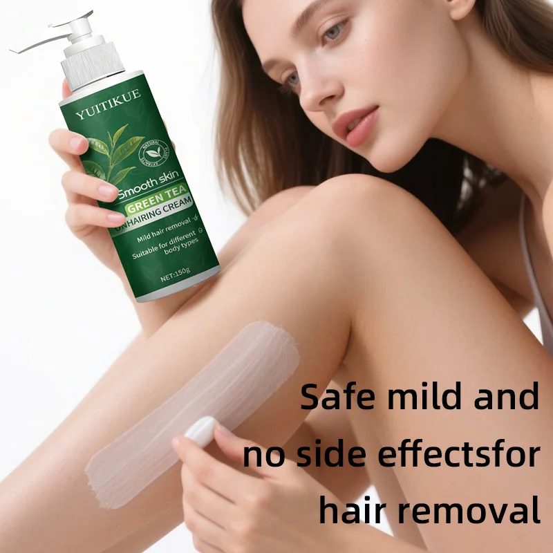 150g Green Tea Hair Removal Balm - Gentle and non-irritating, suitable for armpits, lips, arms, legs and intimate areas, powerfu image 4