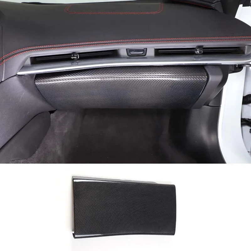 For Chevrolet Corvette C8 Z51 Z06 2020-2023 Dry Carbon Fiber Car Passenger Glove Box Panel Cover Trim Car Interior Accessories