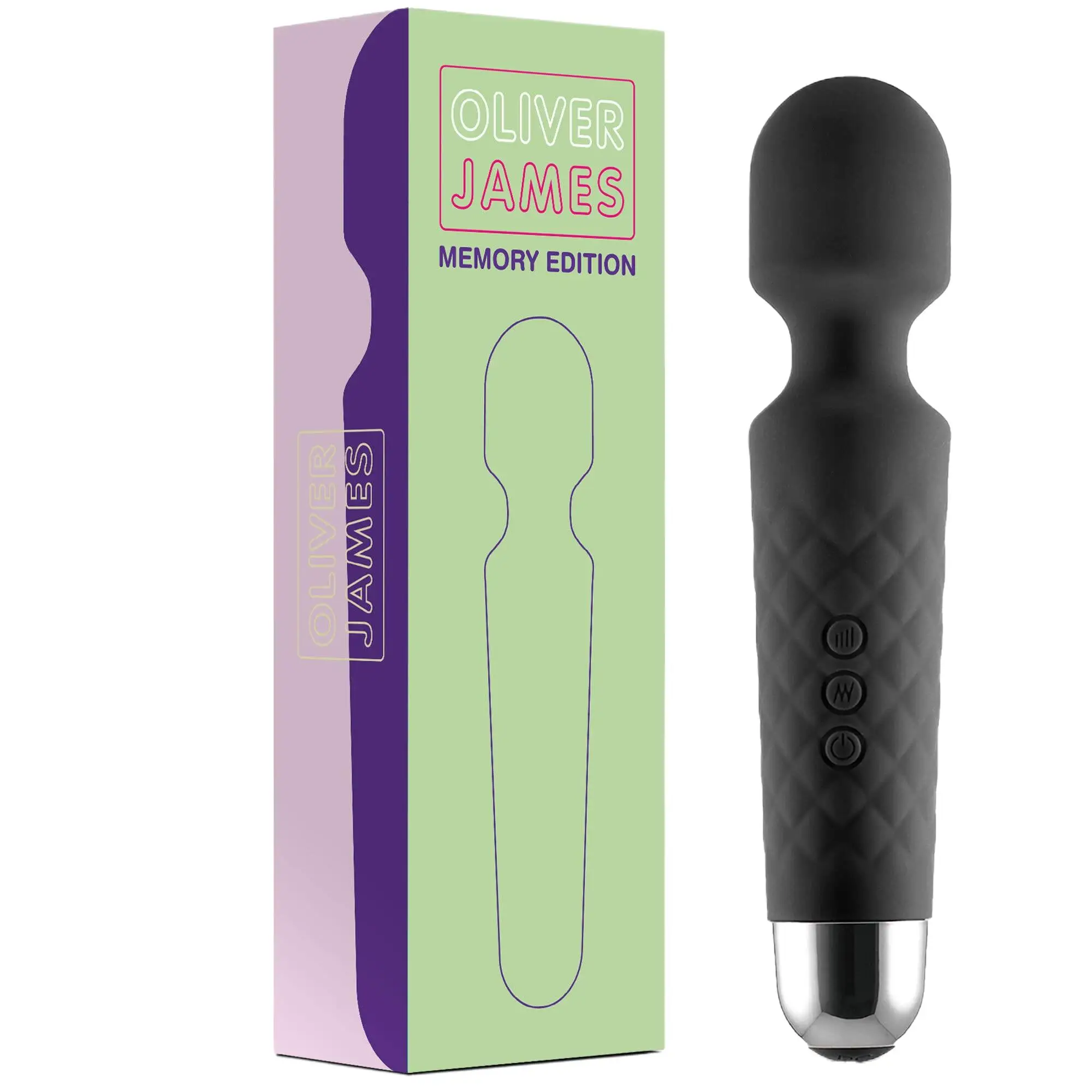 Oliver James Personal Massage Stick with Memory Function-Women's Rechargeable Personal Massager, 20 Vibration Modes and 8 Speed