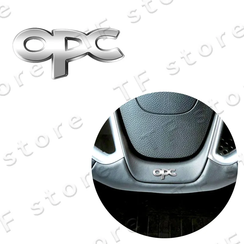 OPC Line Logo Emblem Car Steering Wheel Interior Emblem Sticker For Opel Vauxhall Astra G H J K F Corsa  Insignia Mokka