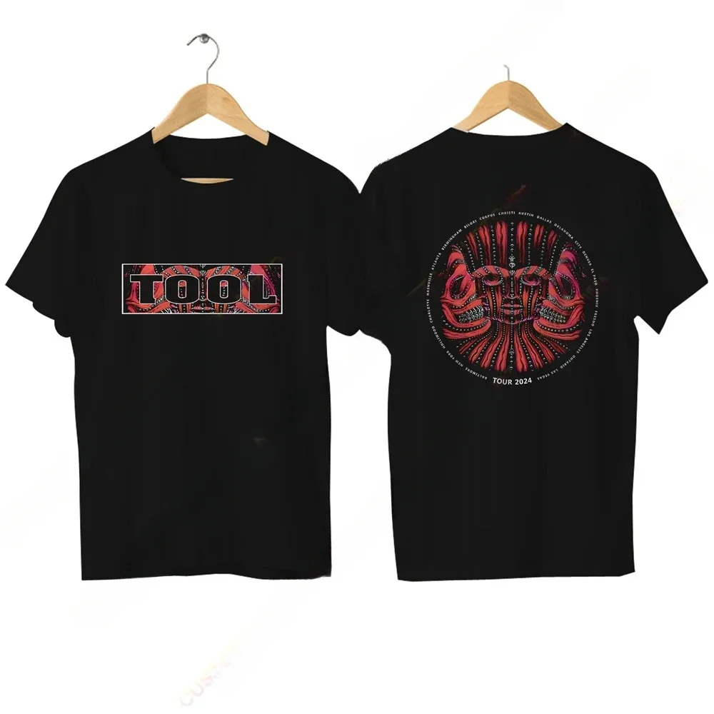 2024 Men T Shirt Casual TOOL 2024 Tour Dallas Denver Vegas T-shirt Graphic Oversized Breathable Comfortable Streetwear S-3XL