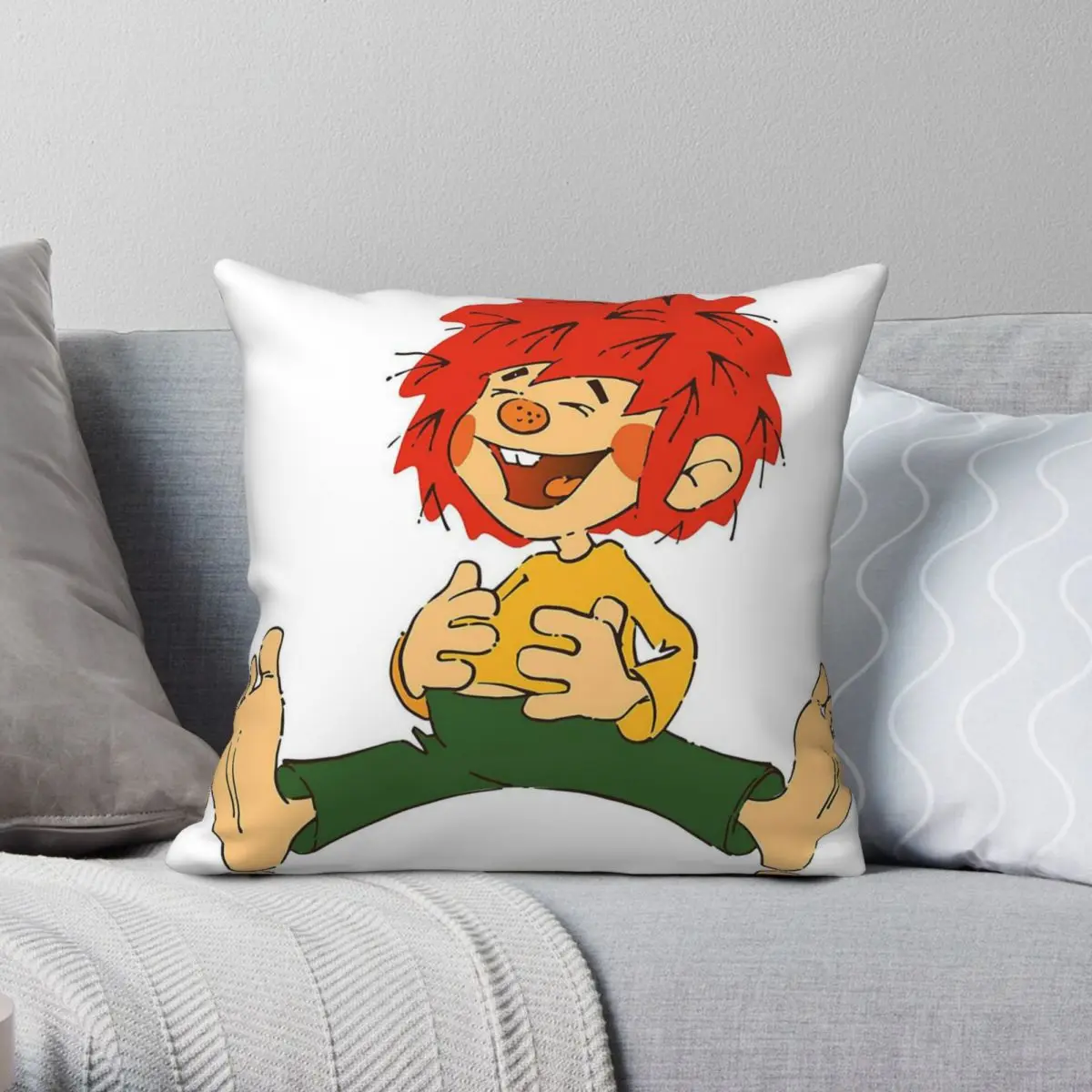 Meister Eder Und Sein Pumuckl Square Pillowcase Polyester Linen Velvet Creative Zip Decor Sofa Seater Cushion Cover 18