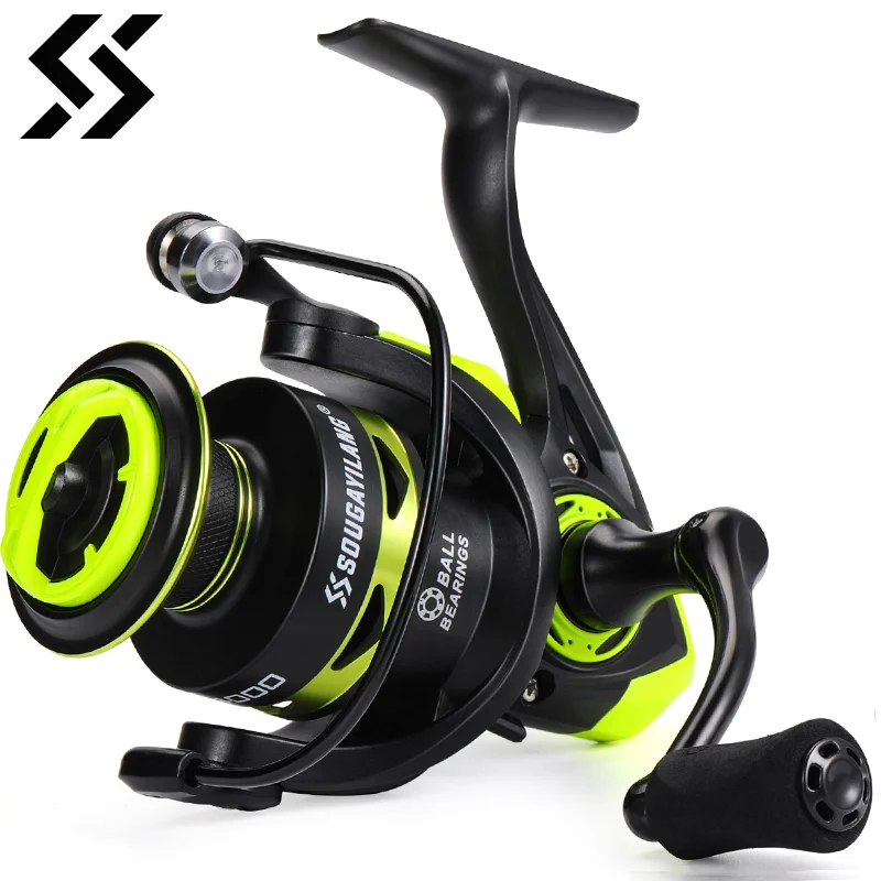 Sougayilang 1000-4000 Spinning Fishing Reel Aluminum Alloy Spool Reel 5.2:1 High Speed Max Drag 10kg Bass Carp Fishing Tackle