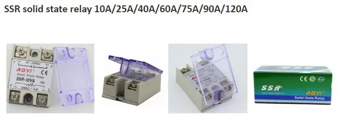 5PCS AOYI SSR-75DV Single Phase Solid State Relay SSR Switch 75A