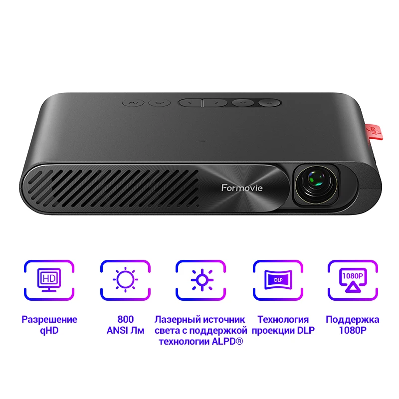 Proiettore Laser tascabile Formovie P1 800 ANSI lumen ALPD Smart Portable Mini Cinema supporto Wireless Screen Casting