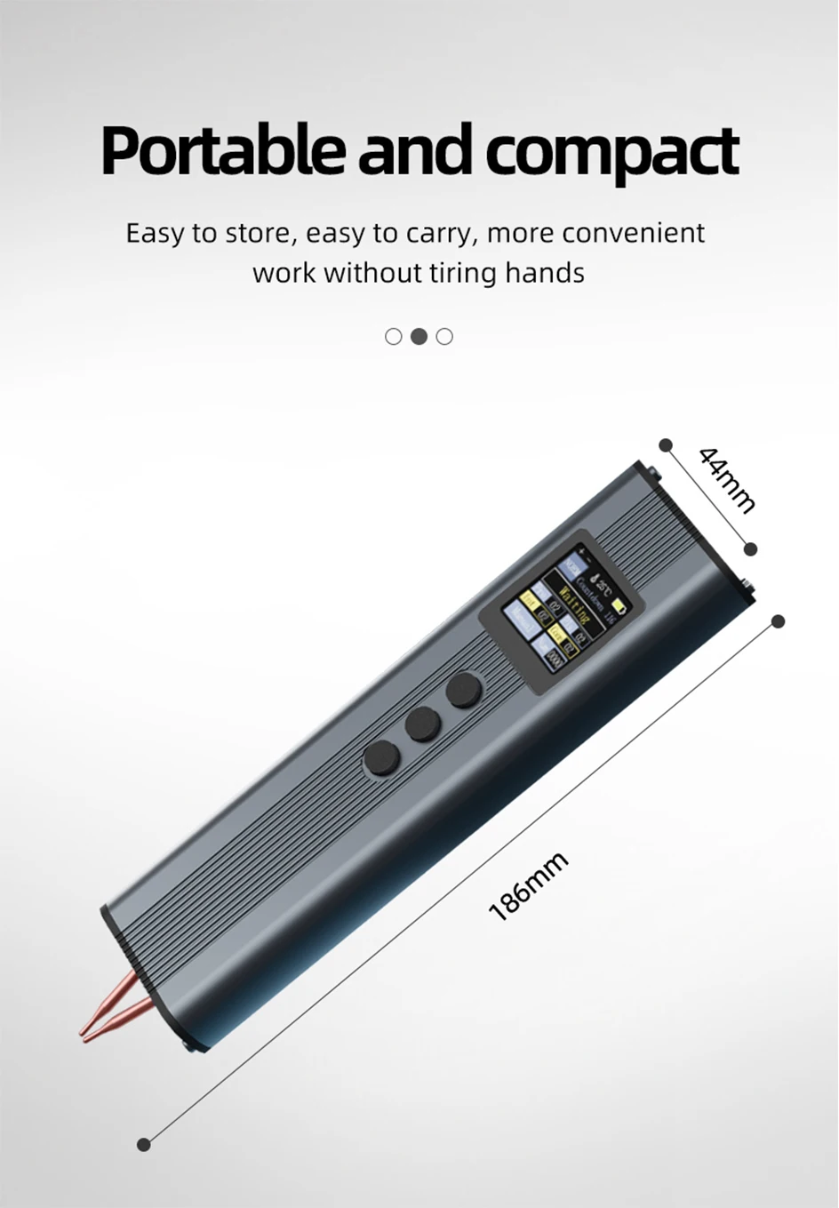 11-Gang-Punktschweißgerät, tragbar, handgehalten, Mini-Digitalanzeige, Schweißen, verstellbare Maschine, automatische manuelle Batterie, Haushaltsreparatur – Detail 6