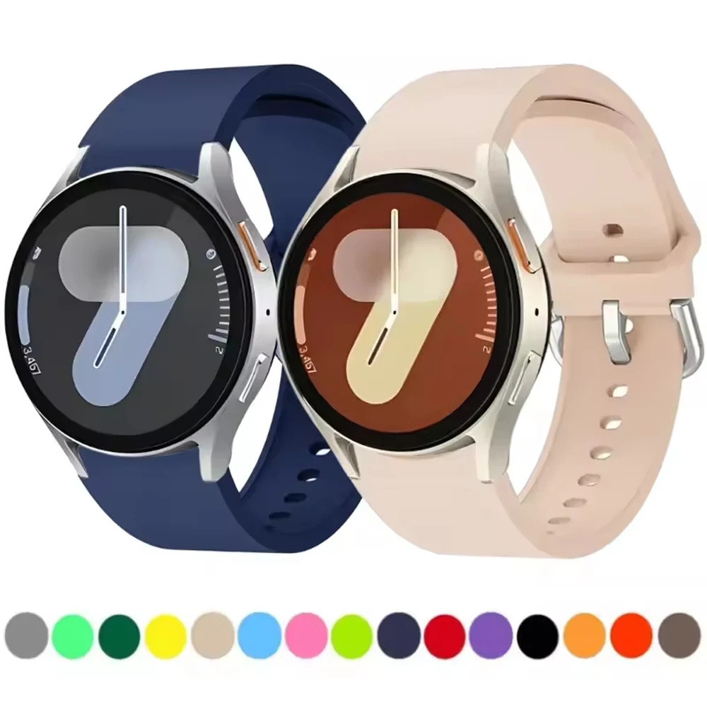 Soft Silicone Strap for Samsung Galaxy Watch 7 6 5 4 44mm 40mm Comfortable Breathable Band Watch 6 4 Classic Replaceable Correa