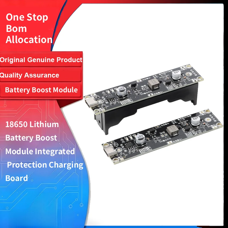 18650 Lithium Battery Boost Module 5/9/12V Charge & Discharge UPS Uninterruptible Protection Integrated Charging Board Type-C