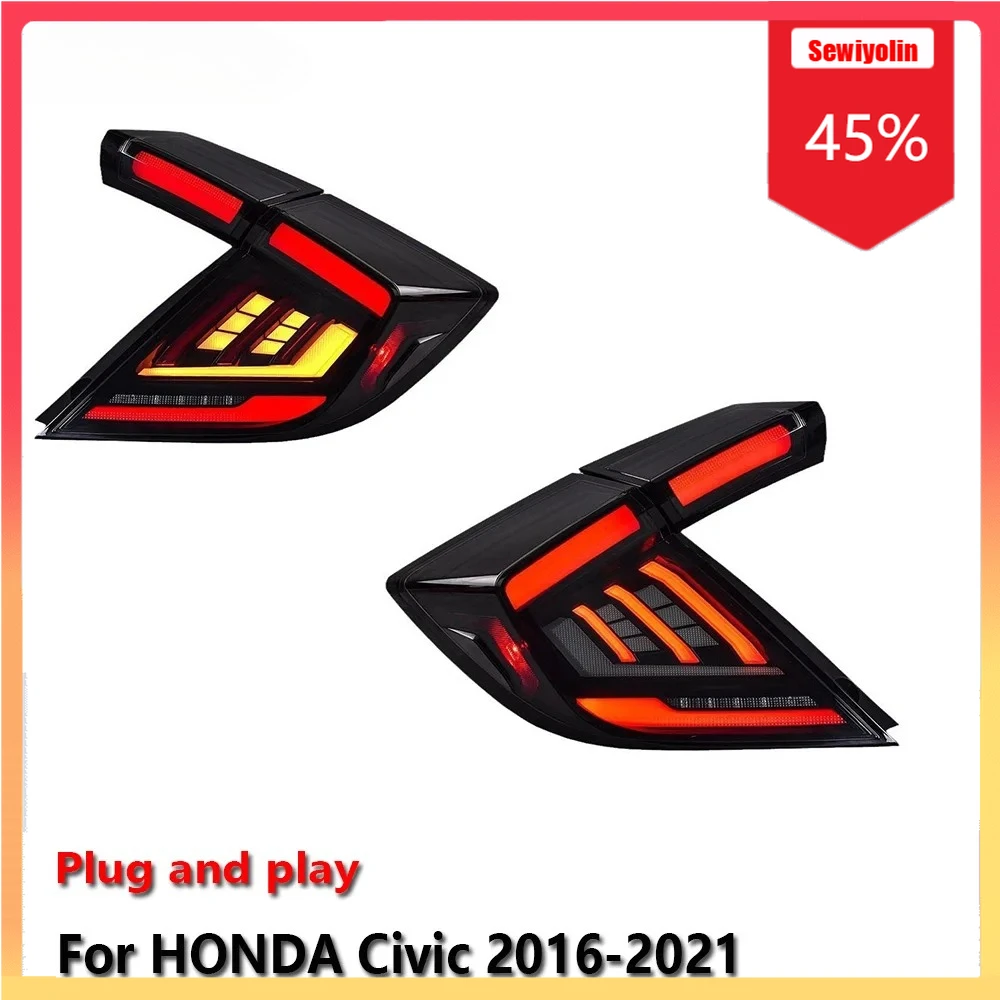 

Car LED Tail Light Automobile Parts For HONDA Civic 2016-2021 Auto Fog DRL Brake Turn Signal Lamp Plug and Play