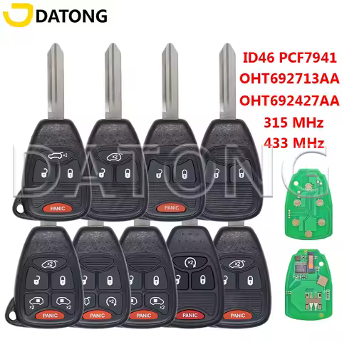 Datong OHT692713AA ID46 315/433MHz Car Key For For Jeep Wrangler Grand Cherokee Dodge Caravan Charger Avenger Durango Chrysler