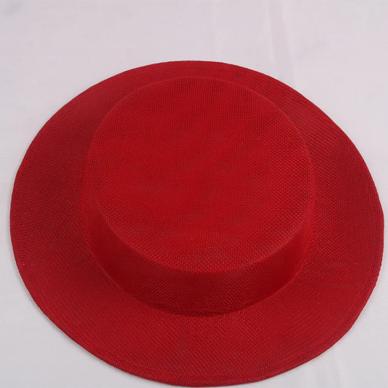 DIY Handmade Bride Style Headpiece Wedding Burlap Hat Base Linen Woman Fascinator Tea Party Top Hats