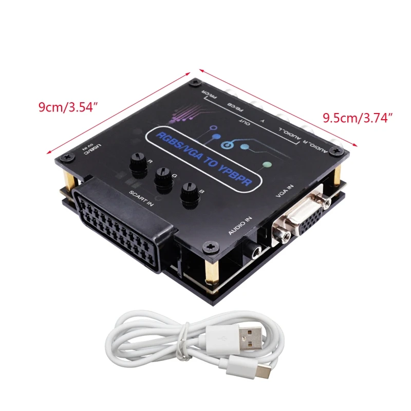مُحَوِّل الفيديو Mini RGBS VGA SCART إلى YPBPR: تقييم ونصائح لاستخدامه مع إشارات 480i