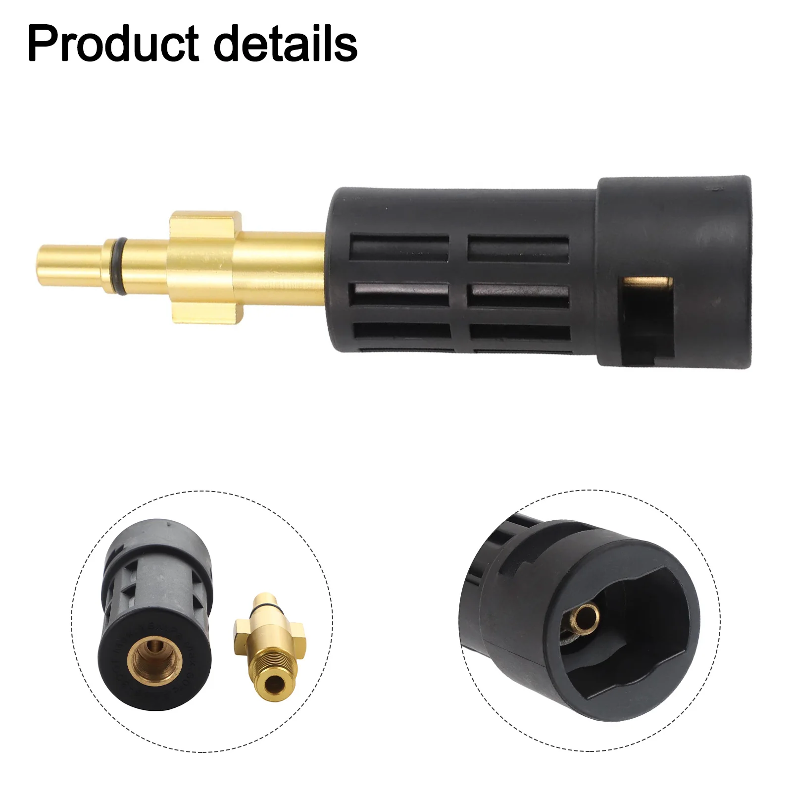 Black Pressure Washer Easy Install Bayonet Fitting Sturdy Construction Stable Performance Versatile Compatibility