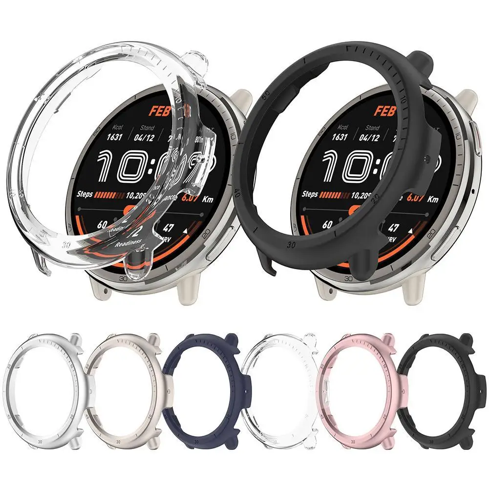 Funda protectora para reloj inteligente Amazfit Active 2, Protector de marco de parachoques de PC duro, cubierta ultrafina resistente a los arañazos