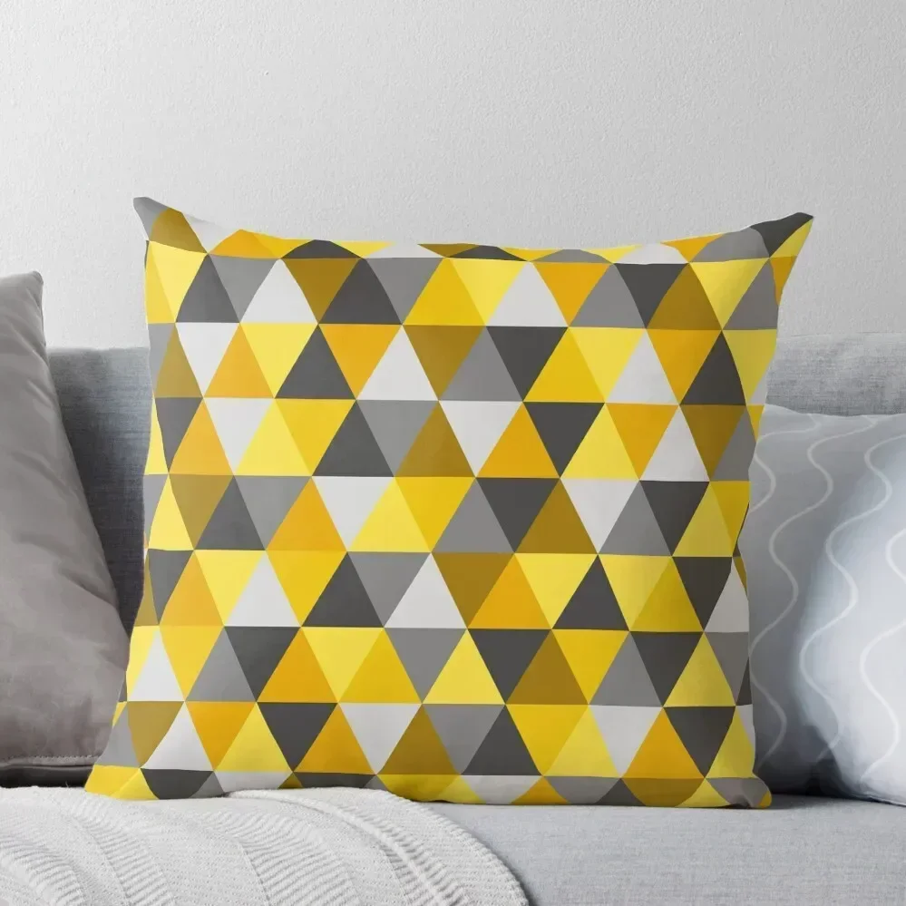 

Grey and Mustard Geometric Throw Pillow christmas decorations for home 2025 Pillowcases Bed Cushions pillow