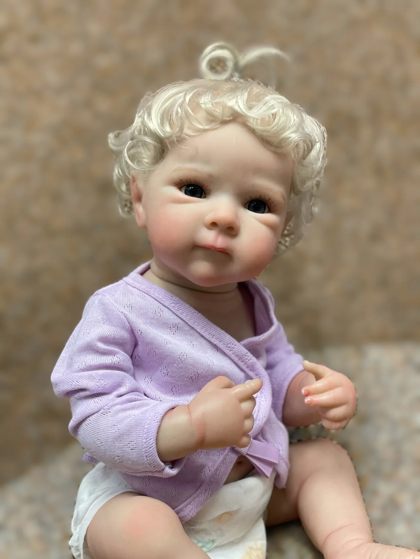 18インチのリボーンドール、手作りのリアルな新生児シリコンビニールタッチのベビーガールベティ