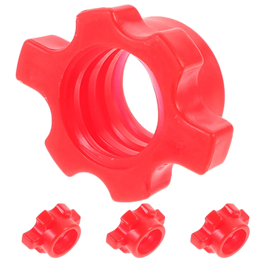 

4 Pcs Nut Accessories Kettlebell Dumbbell Nuts Barbell Clamps Collar Buckle Clip Weight Clips Locks Pvc Lifting Fitness