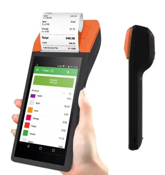 Ручной Pos-машина Android 8.1 PDA с принтером NFC Wi-Fi 3G SDK Поддержка емкостного экрана Pos-терминала