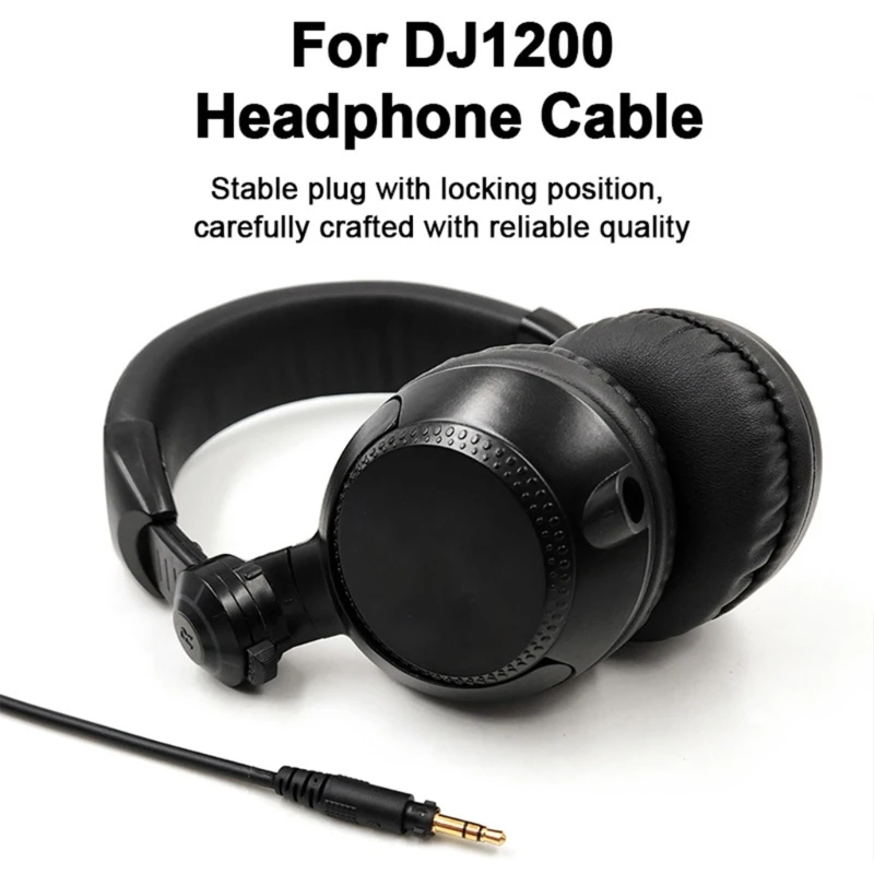 1pc 3.5mm Headphone Cable For EAH-DJ1200 beast ProMixr Headphone,High Fidelitys Sound Quality 6.35mm Gold Plate Adapter