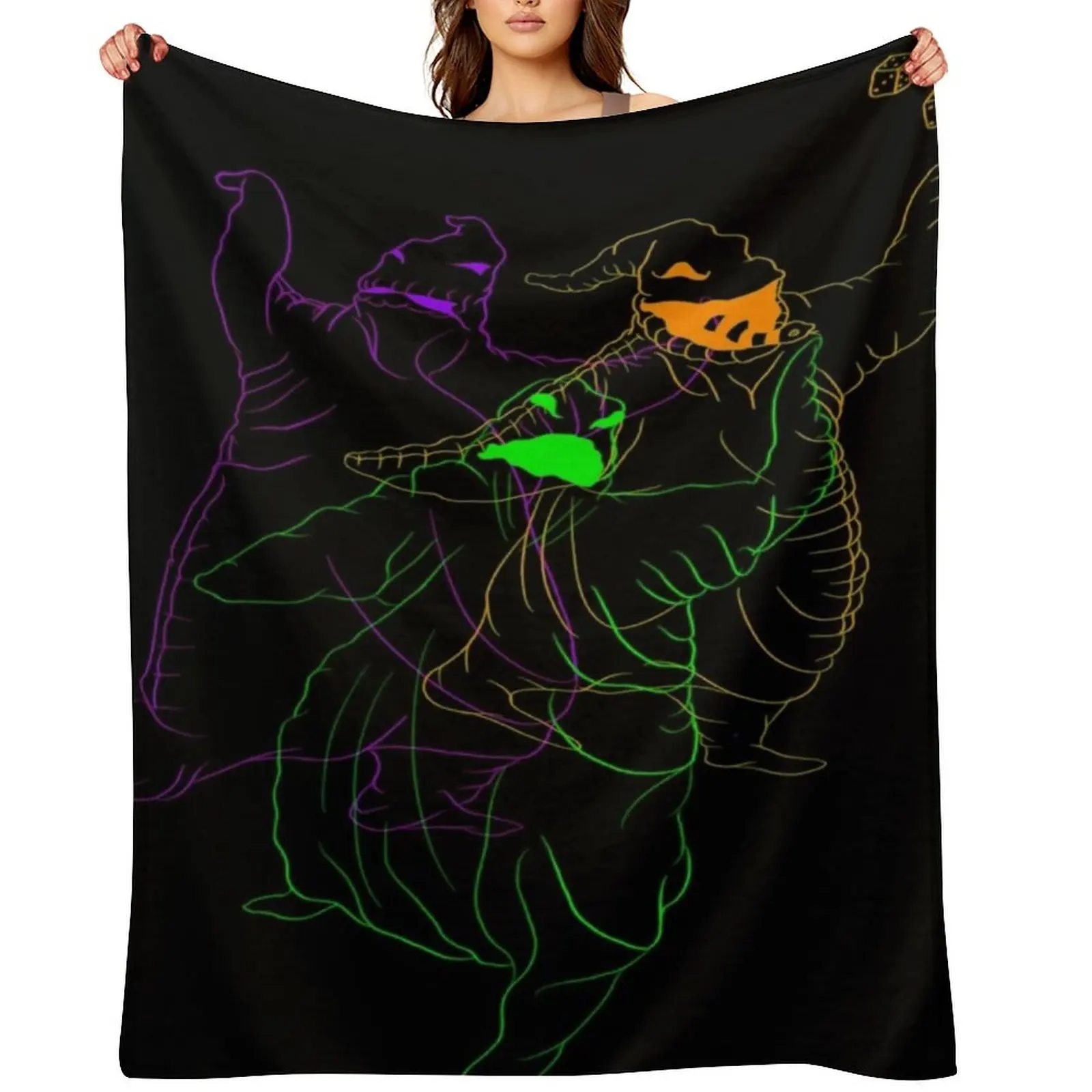 

Oogie Boogie Throw Blanket Luxury Designer Beautifuls Soft Beds decorative Blankets