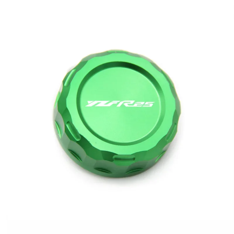 With Logo: YZF R25 Motorcycle CNC Aluminum Rear Brake Fluid Reservoir Cover Cap For YAMAHA R1 09-14 R3 R25 13-16 R6 06-14 6color