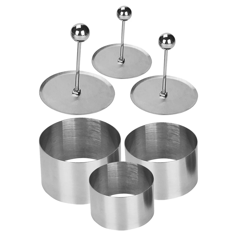 

3pcs Round Stainless Steel Cake Rings Mousse Mold Rice Ball Maker Onigiri Diy Tool Kitchen Gadgets Sushi Mold