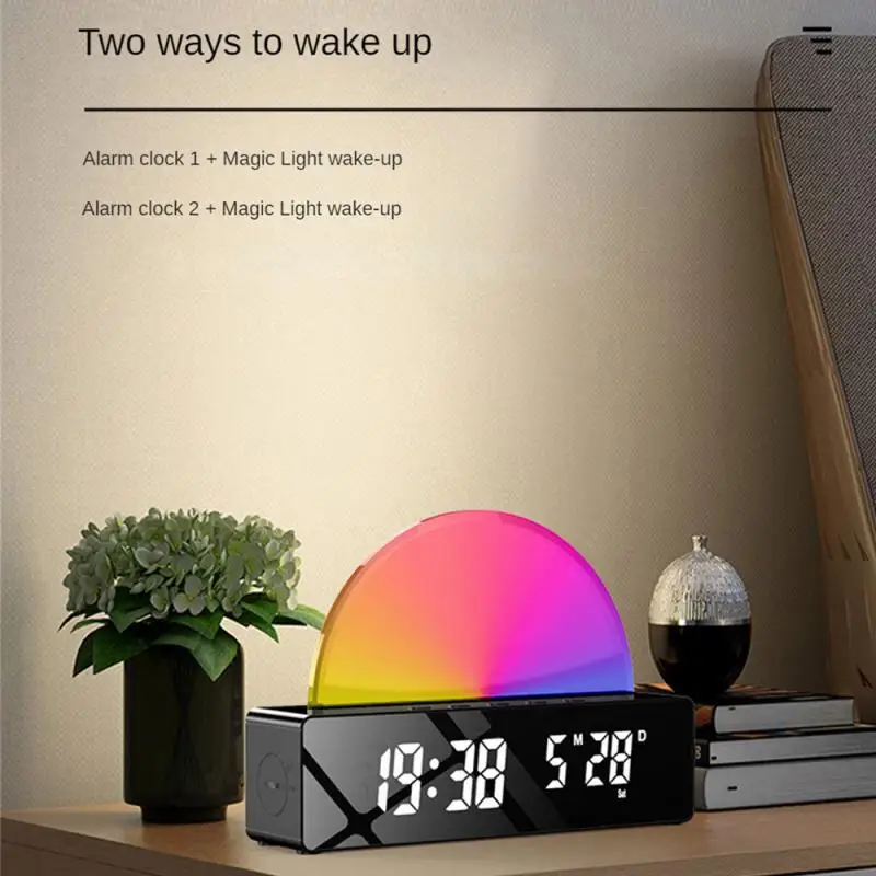 High Quality Electronic Alarm Clock With Sleep Accompanying Function Wake Up Clock Home Decoration Tools Mirror Alarm Clock New