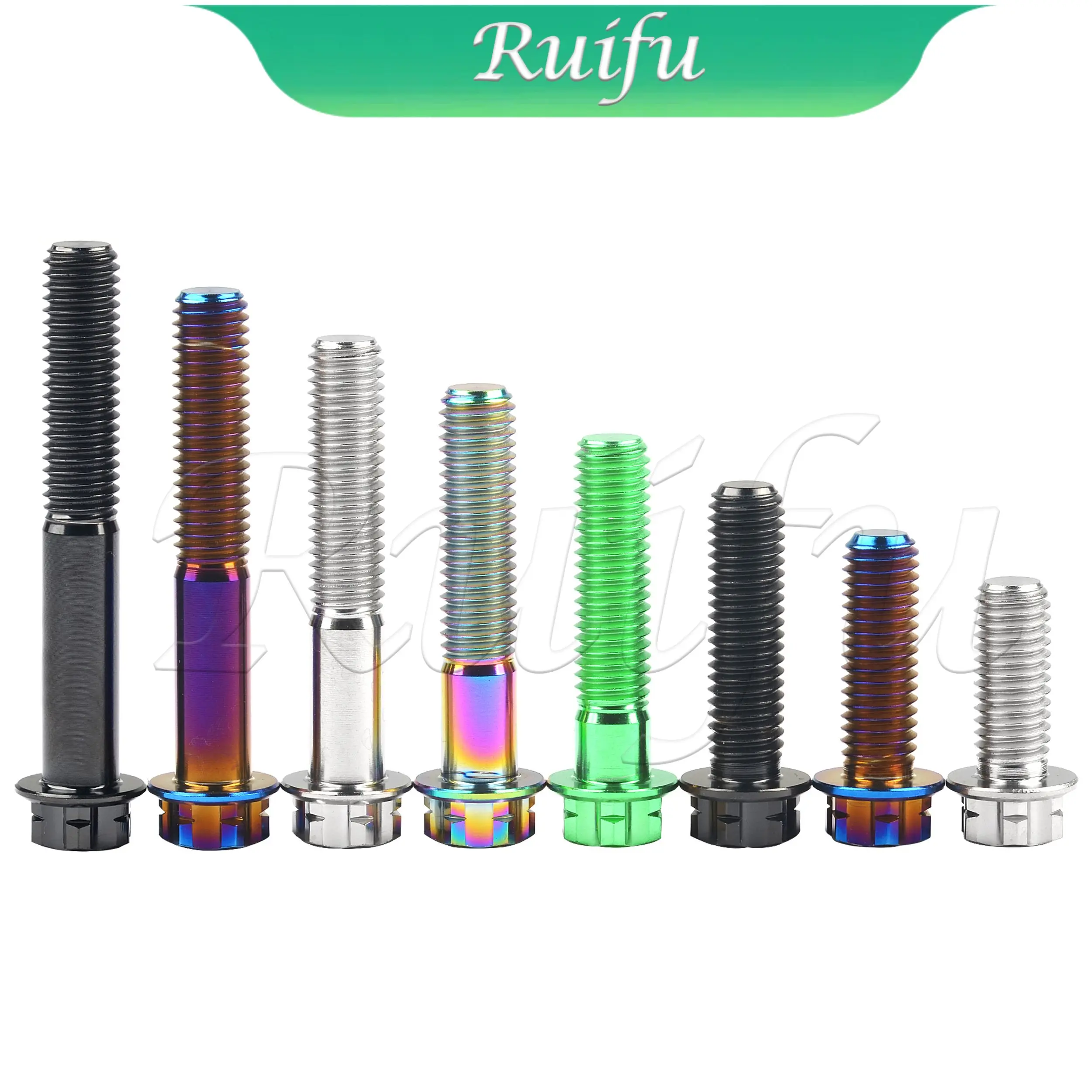 

Титановые болты Ruifu, 10 шт., M8X20, 25, 30, 35, 40, 45, 50, 55 мм, с фланцем Torx для дисковых тормозов мотоциклов