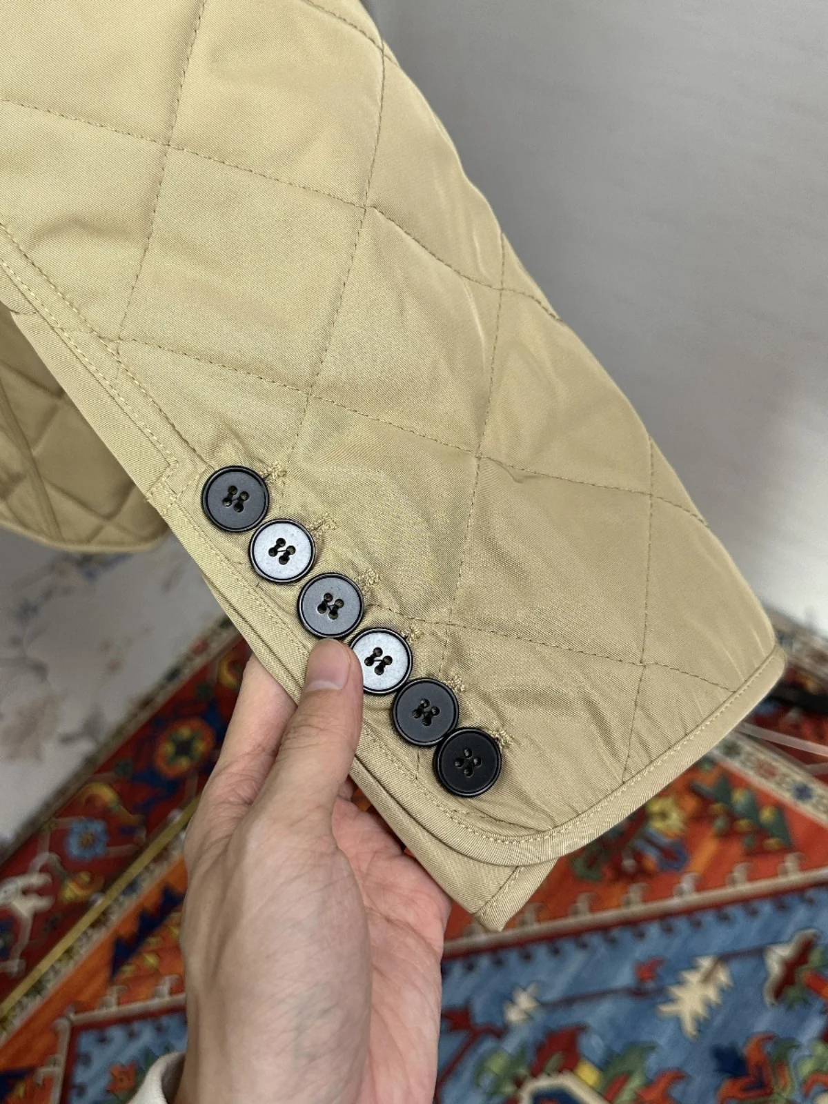 クラシックコットン Jaet レディース スリムフィット キルティングパターン 秋冬 アウター Sli Briti Sle 襟 シングルボタン