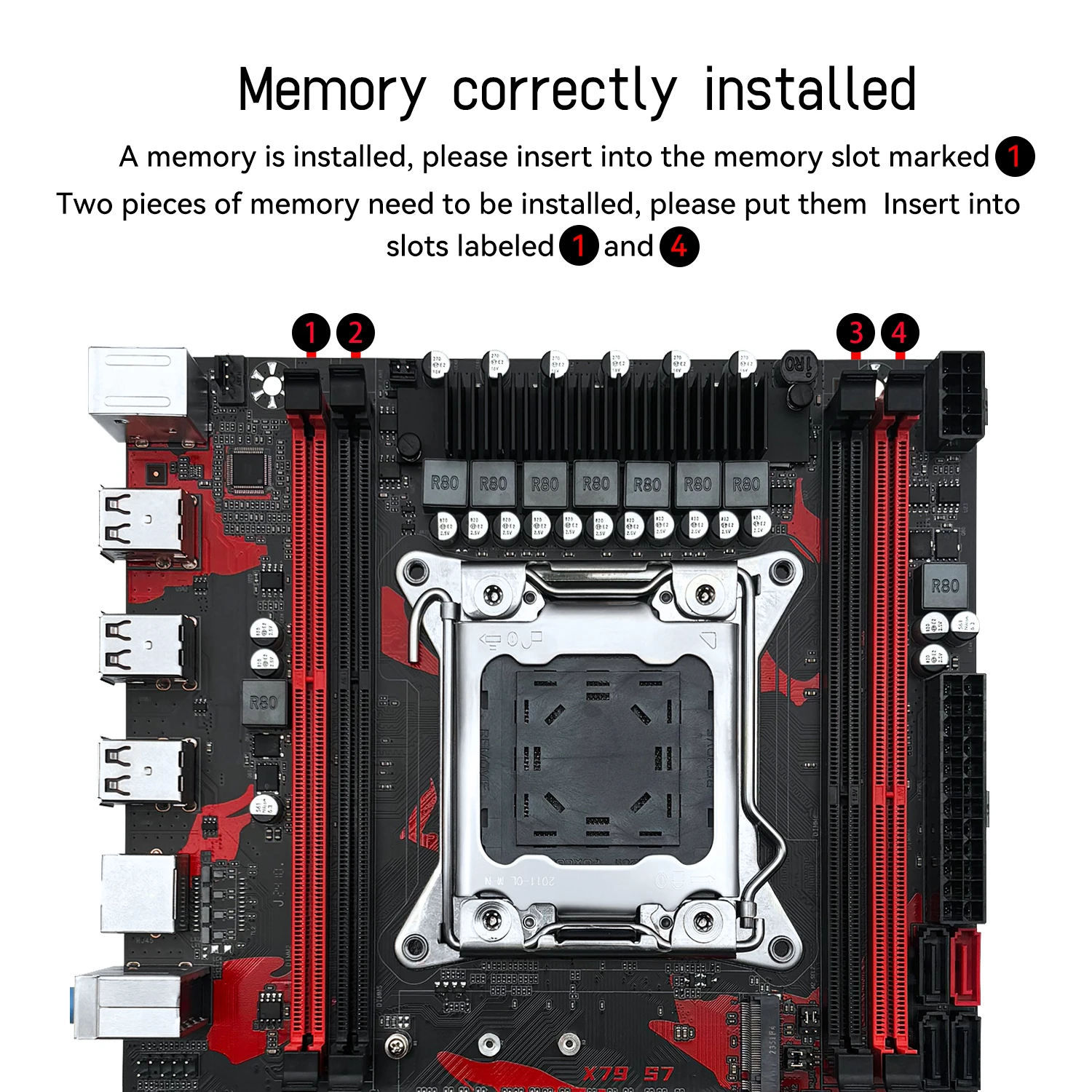 MACHINIST X79 S7 Motherboard Combo LGA 2011 Intel Xeon E5 2689 CPU DDR3 1*16GB RAM Support M.2 NVME Slot Optional Kit Set - view 6