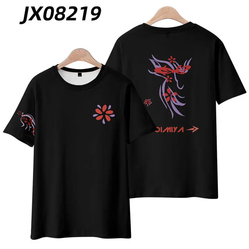 Camiseta con estampado 3D de Genshin Impact para hombre y mujer, camisa divertida de manga corta con estampado de Naganohara, Yoimiya, ropa de calle