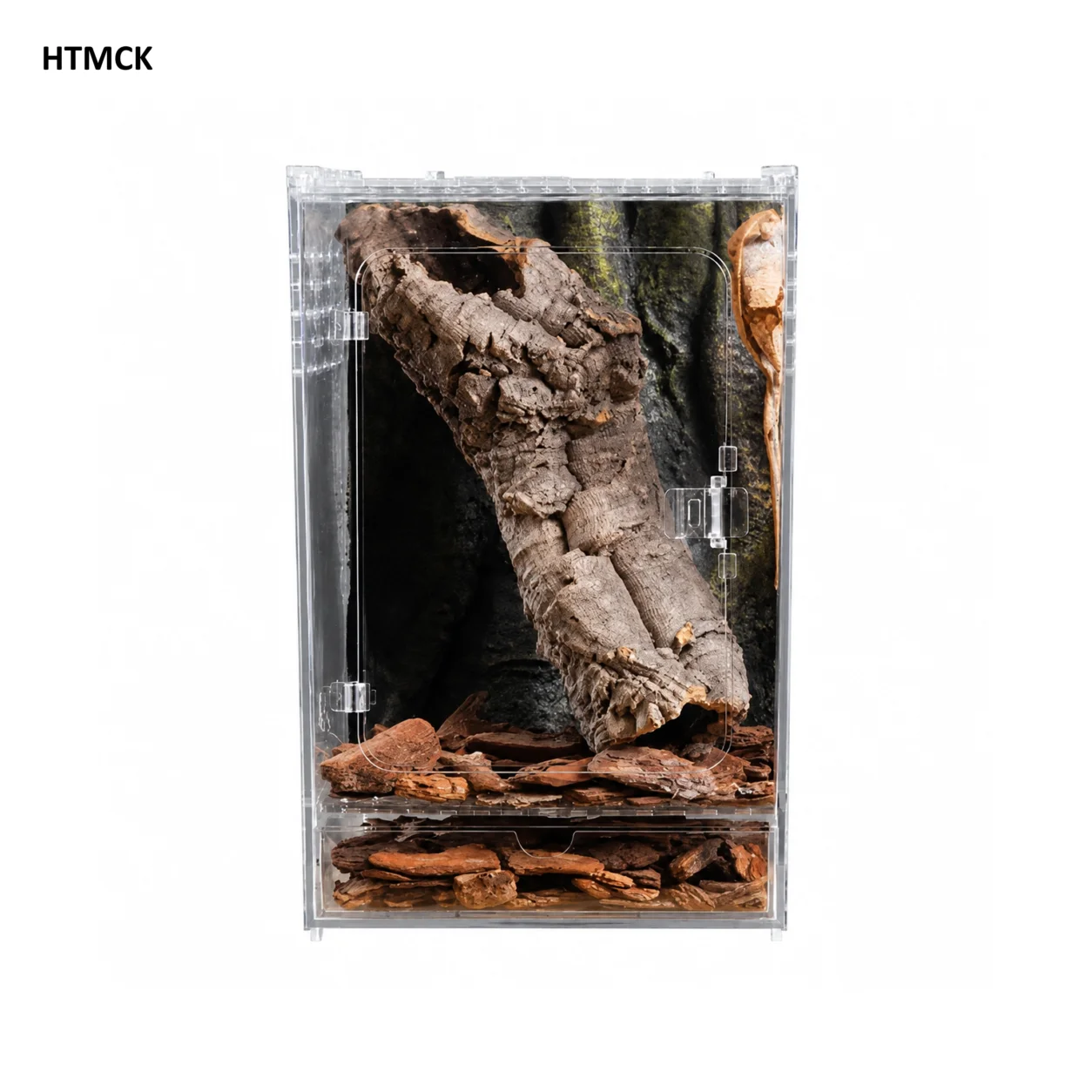 HTMCK Acrylic Reptile Breeding Box Transparent Visable Arboreal Terrarium Habitat Insect Spider Lizard Scorpion Pet Feeding Cage