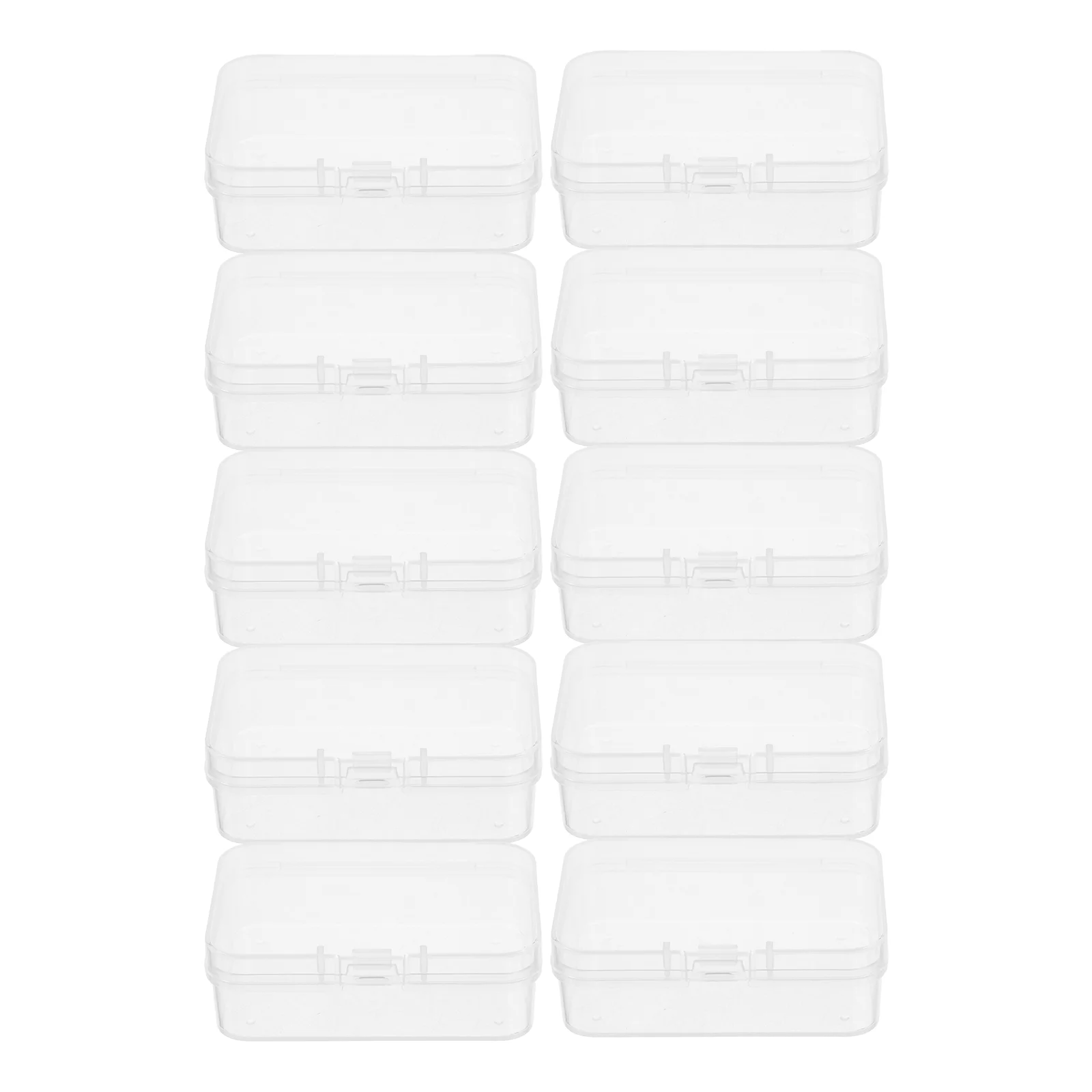 

10 Pcs Highly Transparent Box Earplugs Storage Container Beads Organizer Case Clear Plastic Boxes Small