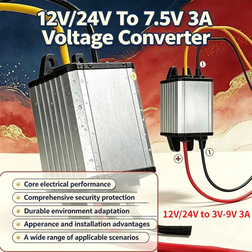 DC 12V/24V to 3V-9V 3A Voltage Reducer 8-32V to 3-24V 3A Buck Converter Module Voltage Transformer For Robotics Motor Automotive