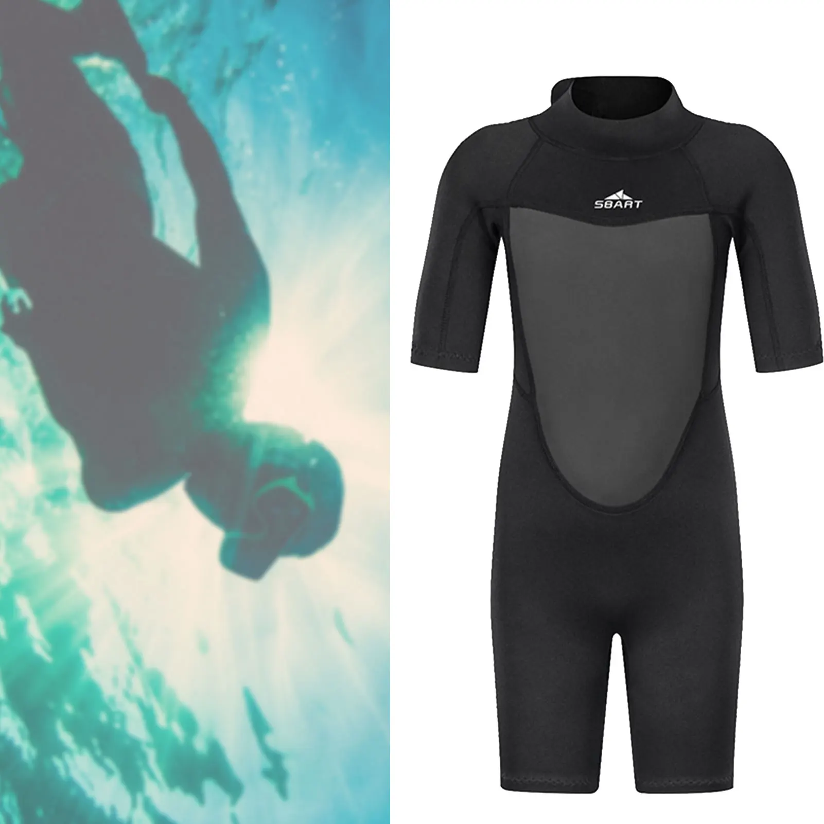 Skin Friendly and Close Fitting Wetsuit Zipper Design Easily Wear Diving Suit for Keeping Body Warm Underwater