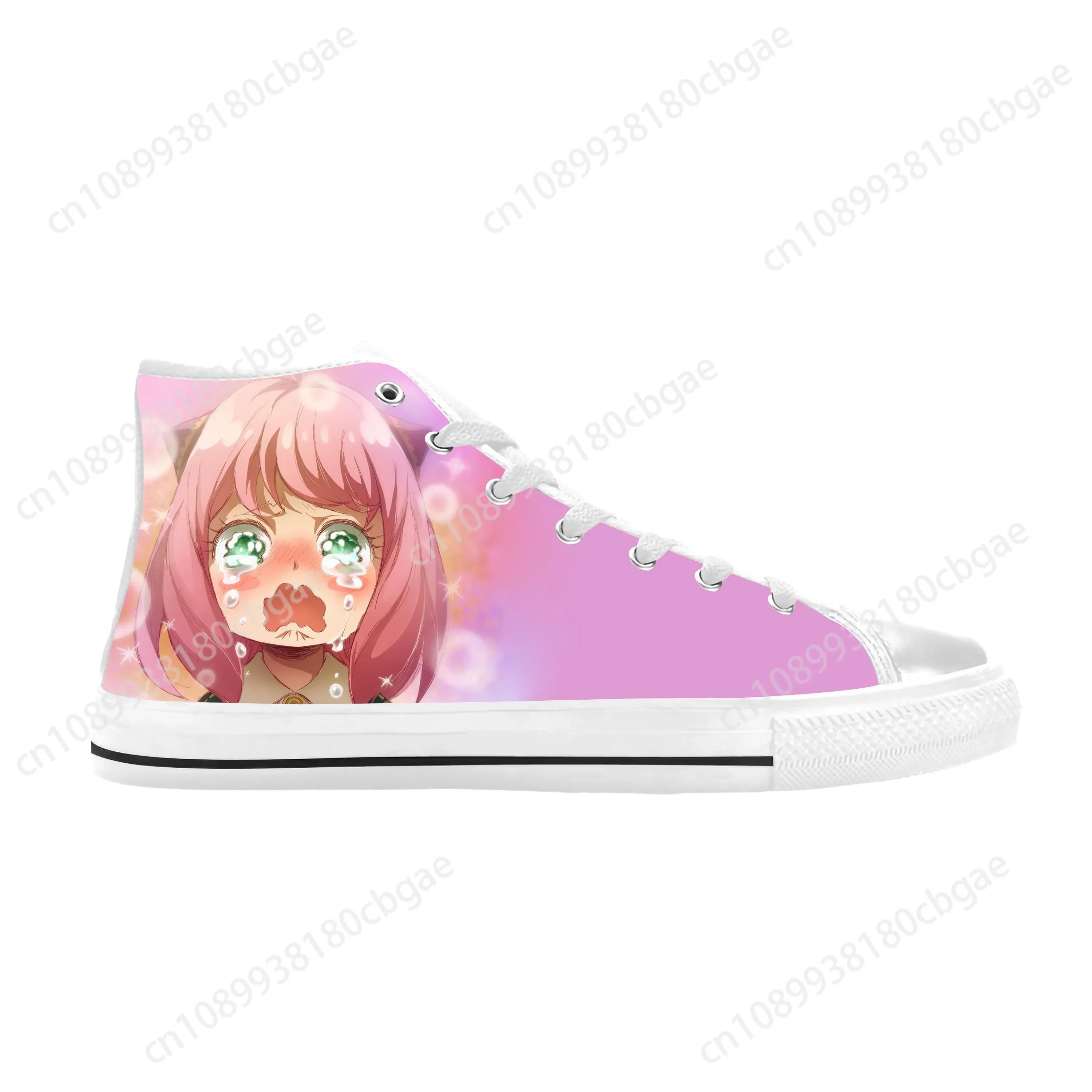 Hot Japanese Anime Manga Spy X Family Anya Forger Casual Cloth Shoes High Top Comfortable Breathable 3D Print Men Women Sneakers