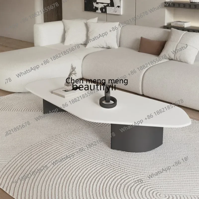 

D178 Dhh Rock slab special-shaped coffee table living room home light luxury modern simple creative small apartment high-end tab