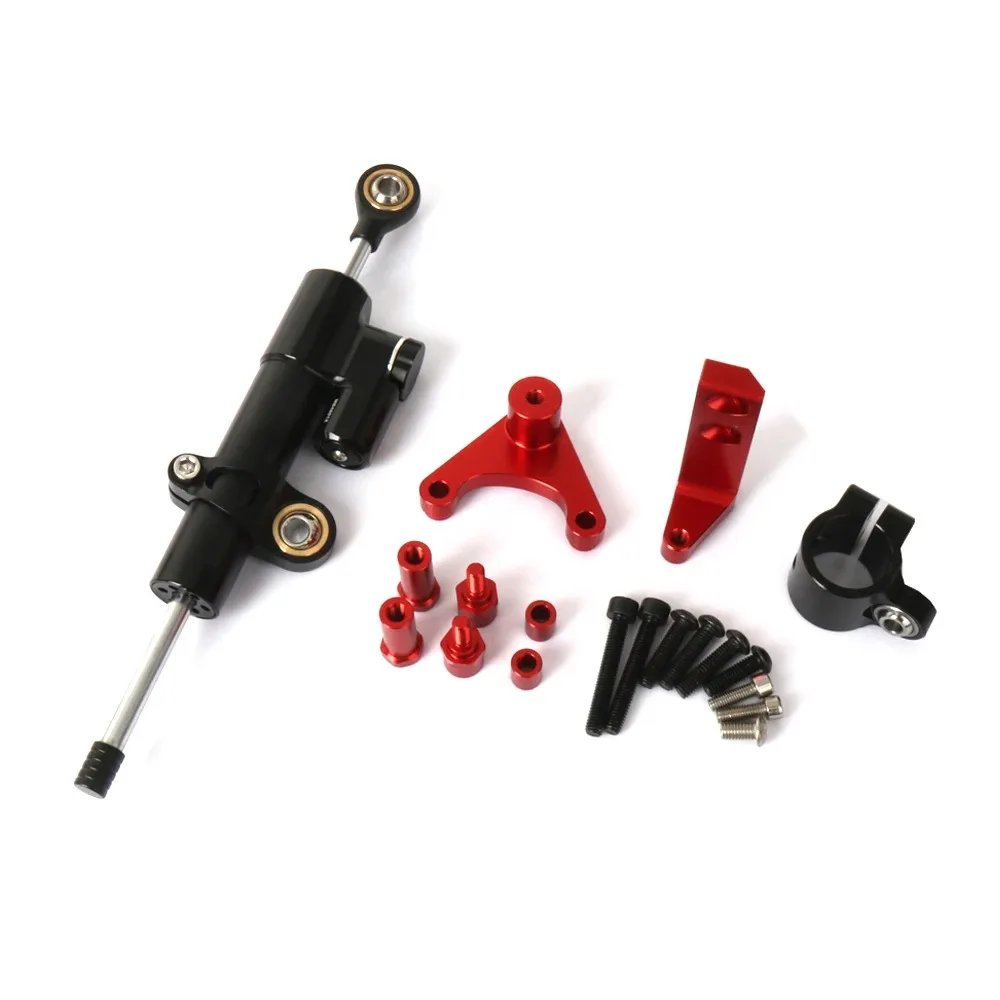 Voor Ducati Hypermotard 950SP Fiber Carbon Stuurdemper Stabilizer Motoraccessoires Met Beugel Ondersteuning Kit